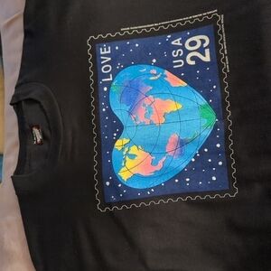 Vintage 1990 Y2K Screen Stars Best USA 29 Cents Stamp T-shirt